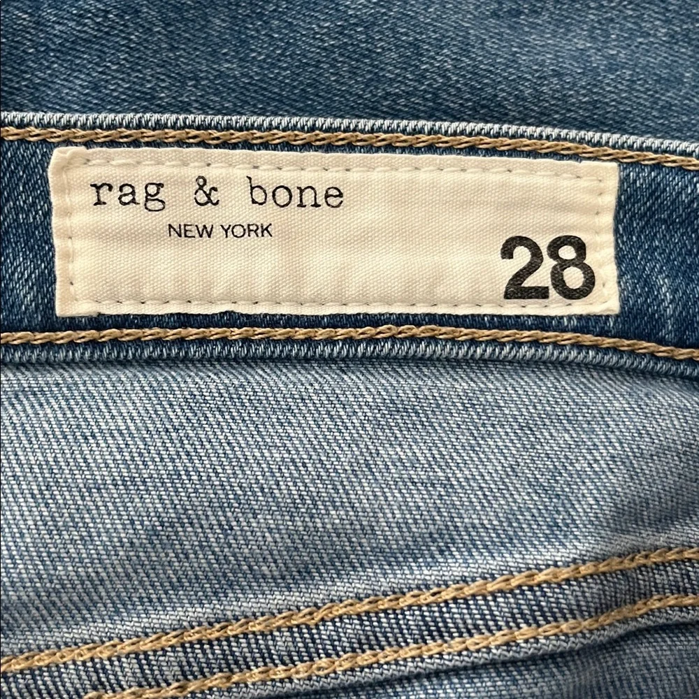 Rag & bone Sofie Raw Hem High Waist Crop Wide Leg Jeans size 28 - Picture 2 of 4